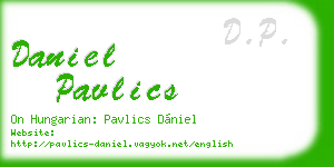 daniel pavlics business card